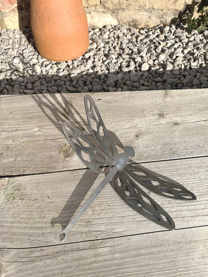 Derek The Dragonfly - 2 Sizes Available  Gift Set  Wall Mounted  Garden Ornament  Rusty Art  Fence Art  Entomology  Mothers Day